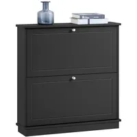 SoBuy Schuhschrank 76 x 79 x 18 cm schwarz