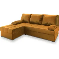 Masseno Ecksofa mit Schlaffunktion Rita , orange , Maße