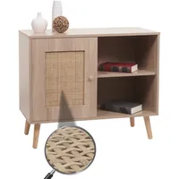 MCW Kommode MCW-M39, Schrank Sideboard Highboard, Staufach, Kubu Rattan