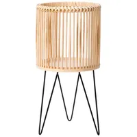 4LIVING Blumenständer, Braun, Naturmaterialien, 21x42x21 cm, Wohnzimmer, Wohnzimmertische, Blumenständer