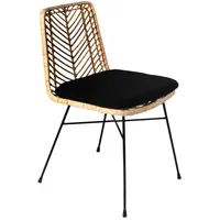 Möbelliebling Sam Esszimmerstuhl Korbstuhl Rattan Farbe natur inkl. Sitzkissen