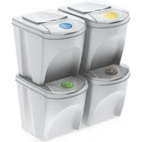 Spetebo Sortibox Mülleimer mit Deckel 4er Set - 25