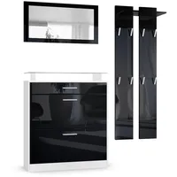 Vladon Loret Garderobe 180x200x23 cm schwarz