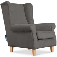 Konsimo Ohrensessel Miles Grau 82 x 105 x 97