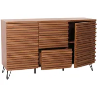 MCW Sideboard MCW-M49, Schrank Kommode Highboard, 3D-Design Staufächer, MDF