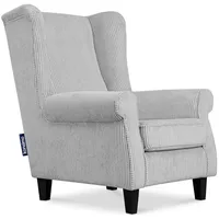 Konsimo Ohrensessel Miles Hellgrau 82 x 105 x 97