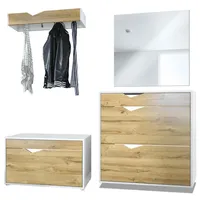 Vladon Kolmio Garderobenset 190 x 185 x 33 cm