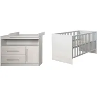 Roba Babyzimmer 3er-Set Maren 2 ¦ grau ¦ Maße