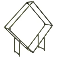 VidaXL Brennholzregal Olivgrün 100x25x100 cm Kaltgewalzter Stahl