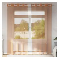 VidaXL Voile Vorhänge mit Ösen 2 Stk. Terrakotta Vidaxl