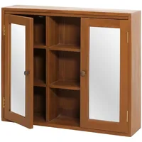 MCW Teak-Spiegelschrank MCW-M85, Badspiegelschrank, hochwertiges B-Grade-Teak (Kernholz, 20-30 Jahre),