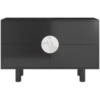 Dancan Sideboard, schwarz , Maße cm, B: 140 H: