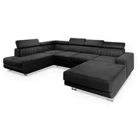 Masseno Wohnlandschaft schwarz , Maße cm, Wohnzimmer, Sofas ,