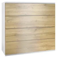 Vladon Kommode, Eiche San Remo, Holzwerkstoff, 76x76x35 cm, Wohnzimmer,