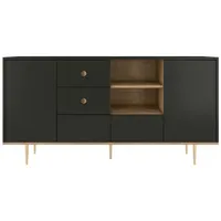 Skandica Sideboard, schwarz , Maße cm, Wohnzimmer, Kommoden ,