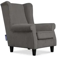 Konsimo Ohrensessel Miles Grau 82 x 105 x 97