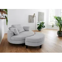 Atlantic Home Collection Loveseat »Ravi«, XXL- Sessel, inklusive Stauraumhocker,