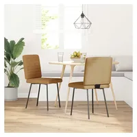 VidaXL Esszimmerstühle 2 Stk. Braun Samt vidaXL