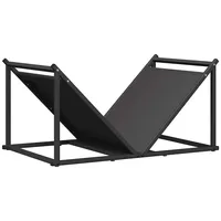 VidaXL Brennholzregal Schwarz 70x43x34,5 cm Kaltgewalzter Stahl
