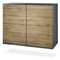 Vladon Kommode Rova V3 (Moderner Küchenschrank, mit 4 Push-to-Open