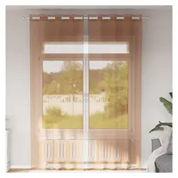 VidaXL Voile Vorhänge mit Ösen 2 Stk. Terrakotta Vidaxl