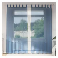VidaXL Voile Vorhänge mit Stangentaschen 2 Stk. Königsblau Vidaxl