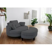 Atlantic Home Collection Loveseat »Ravi«, XXL- Sessel, inklusive Stauraumhocker,