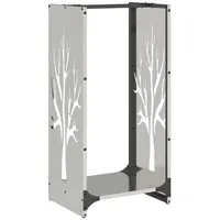 VidaXL Brennholzregal 40x30x80 cm Edelstahl - Silber