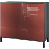 Vladon Kommode, Bordeaux, Holzwerkstoff, 92.5x83.5x35 cm, Wohnzimmer, Kommoden &