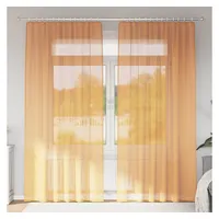 VidaXL Voile Vorhänge mit Schlaufen 2 STK. Orange 140x225