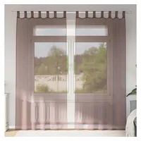 VidaXL Voile Vorhänge mit Stangentaschen 2 STK. Braun, Gardine,