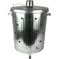 Mojawo Feuertonne verzinkt 75L Verbrennungtonne Verbrennungseimer