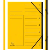 Exacompta 10x Ordnungsmappe - Gummizug, innen schwarz, 7 Fächer