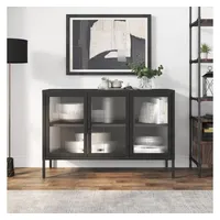 VidaXL Sideboard Schwarz 105x35x70 cm Glas und Stahl