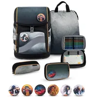 Belmil Smarty Plus Premium Schulranzen Set 5-teilig Black Grey"