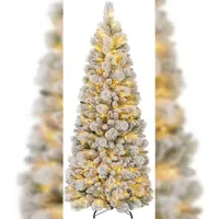 Costway Künstlicher Weihnachtsbaum mit Beleuchtung Grün 150 cm