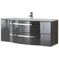 Pelipal Serie 4005 Waschtisch-Set 9.921.200.012 Lack Steingrau Hochglanz/Quarzgrau Hochglanz