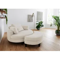 Atlantic Home Collection Loveseat »Ravi«, XXL- Sessel, inklusive Stauraumhocker,