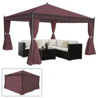 Mendler Pergola Cadiz, Garten Pavillon, stabiles 7cm-Gestell mit Seitenwand