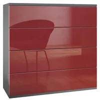 Vladon Kommode, Bordeaux, 76x76x35 cm, Wohnzimmer, Kommoden & Sideboards,