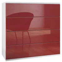 Vladon Kommode Pavos V3 (Sideboard hängend, mit 4 Schubladen),