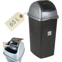 GarPet Mülleimer Schwingdeckel Mülleimer Küche 65 L Groß Schwingeimer
