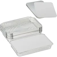 Relaxdays Aluschalen mit Deckel, 25er Set, 1800 ml, zum