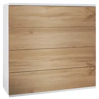 Vladon Kommode, Eiche Wotan, Holzwerkstoff, 76x76x35 cm, Wohnzimmer, Kommoden