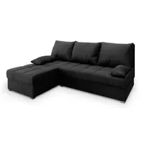 Masseno Ecksofa mit Schlaffunktion Rita ¦ schwarz ¦ Maße