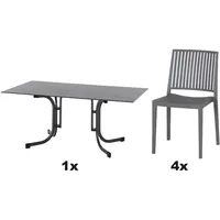 Siena Garden Urban Lights Set 5teilig 90x80x160 cm, Tisch