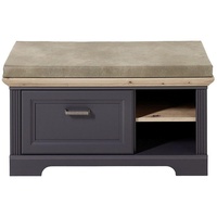 Innostyle Garderobenbank Flurbank JASMIN Farbton Graphit inkl. Kissen