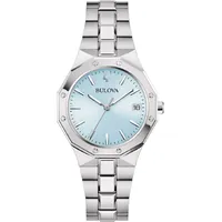 BULOVA 96M169 Damenuhr Classic Stahl/Hellblau