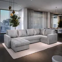 Masseno Ecksofa LORIVO mit Schlaffunktion U-Form, Sofa mit Bettkasten,