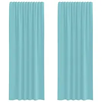 VidaXL Voile Vorhänge mit Schlaufen 2 Stk. Türkis 140x260